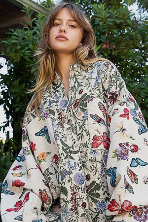 Vintage Oversized butterfly 🦋 Shacket-Pre-order Nov 15th