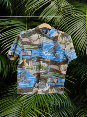 Reyn Spooner Padres Godzilla Performance Button-Up