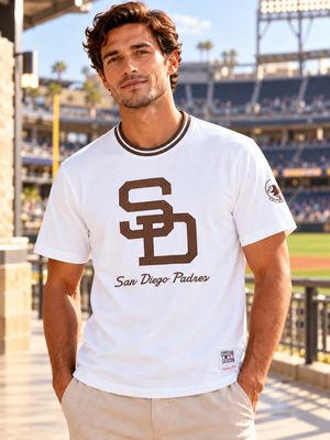 San Diego Padres Mitchell & Ness White T-Shirt