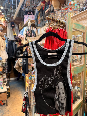 Dolly Parton Vintage Lace Tank Top