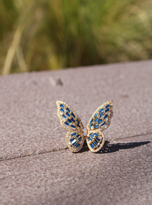 Rhinestone Butterfly Ring