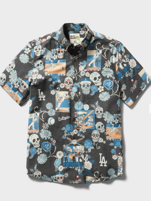 Reynspooner Dodgers Día de los Muertos Button-Up