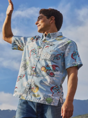 ReynSpooner Superman Button Shirt