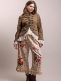 Boho Lace Ruffle Military Jacket