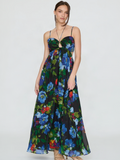 Floral Cutout Maxi Dress