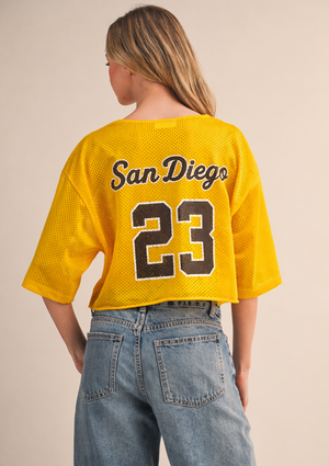 San Diego Womens T-Shirt Cropped Jersey