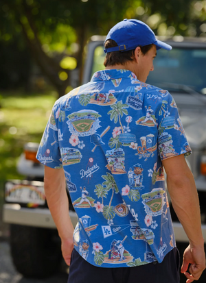 ReynSpooner Los Angeles Dodgers Scenic Performance Aloha Shirt