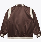 San Diego Padres Bomber Jacket Brown and White
