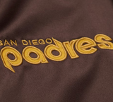 San Diego Padres Bomber Jacket Brown and White