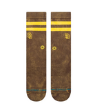Stance San Diego Padres Brown Socks with Yellow Logo