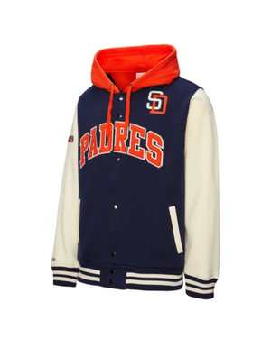 San Diego Padres Navy and Orange Button Up Jacket