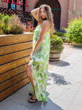 Tropical Leaf Maxi Dress