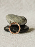 CZ Studded Band Ring Rose Gold