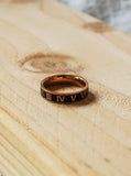 Men's Black Roman Numeral Ring