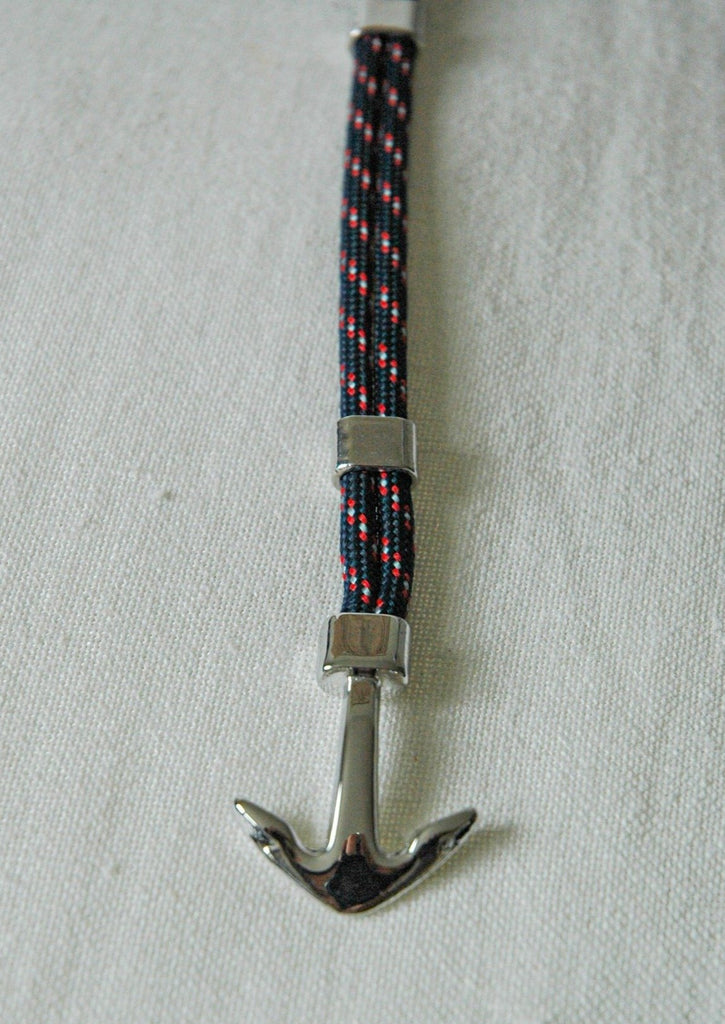 Blue and Red Anchor Bracelet