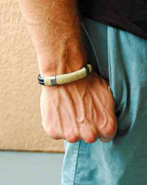 Rope and Leather Bracelet