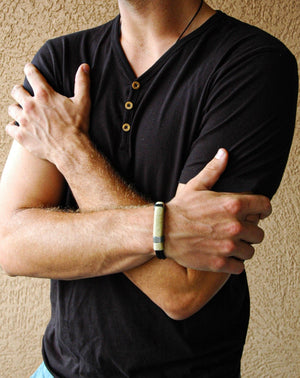 Rope and Leather Bracelet