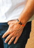 Orange and Black Anchor Bracelet