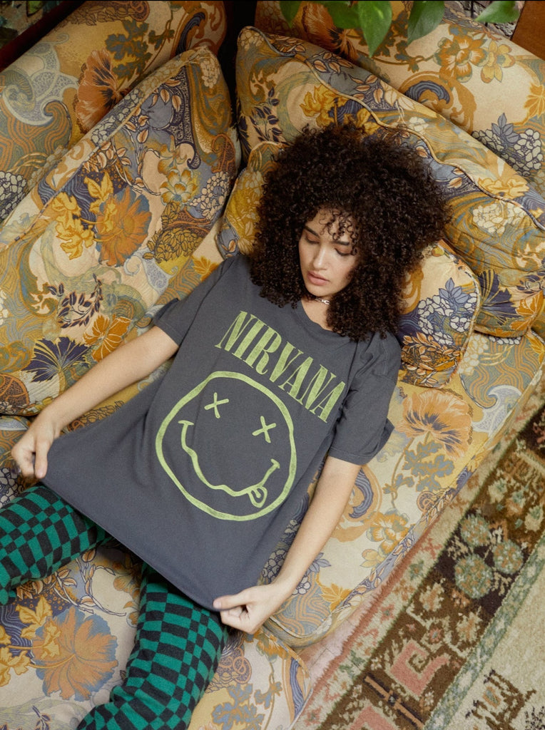 T shirt nirvana femme best sale