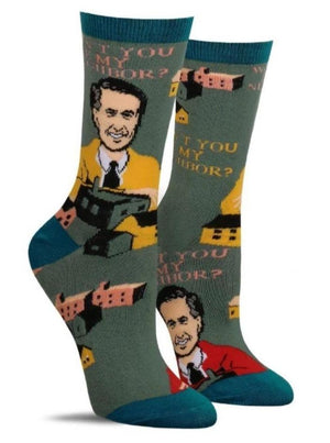 Mr. Rogers "Be My Neighbor" Crew Socks