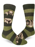 Sloth Strip Men's Crew Socks