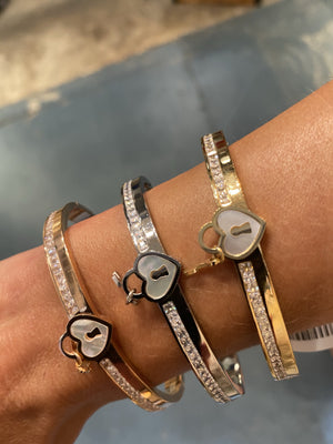 Stainless Steel Mother Of Pearl Heart