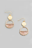 Sea Glass Half Circle Earring